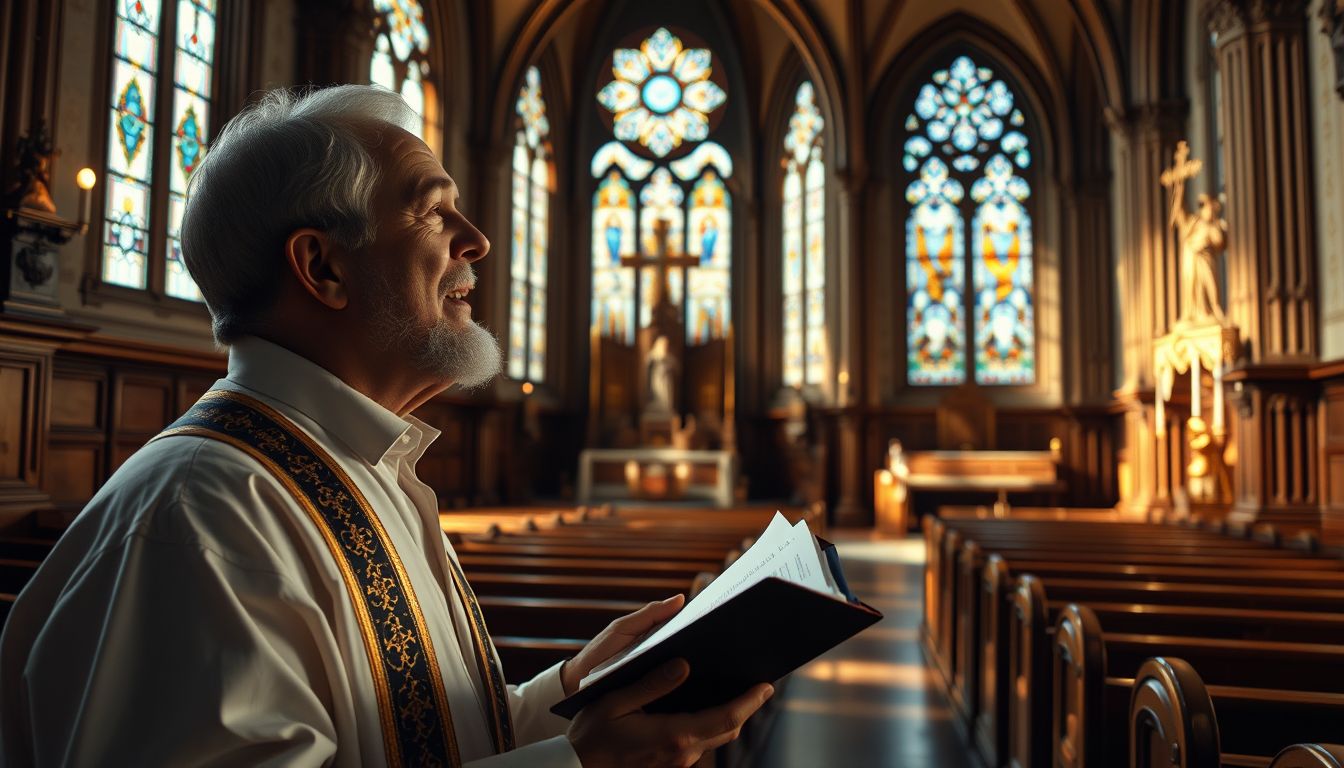 A templomi kántor éneke békét és lelki megújulást hoz.