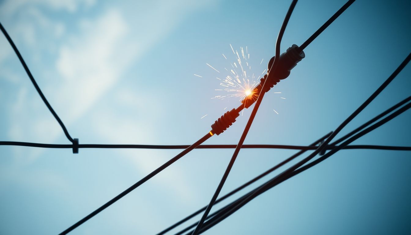 A látható villanyvezeték álomban tiszta kommunikációt és energiát jelképez.