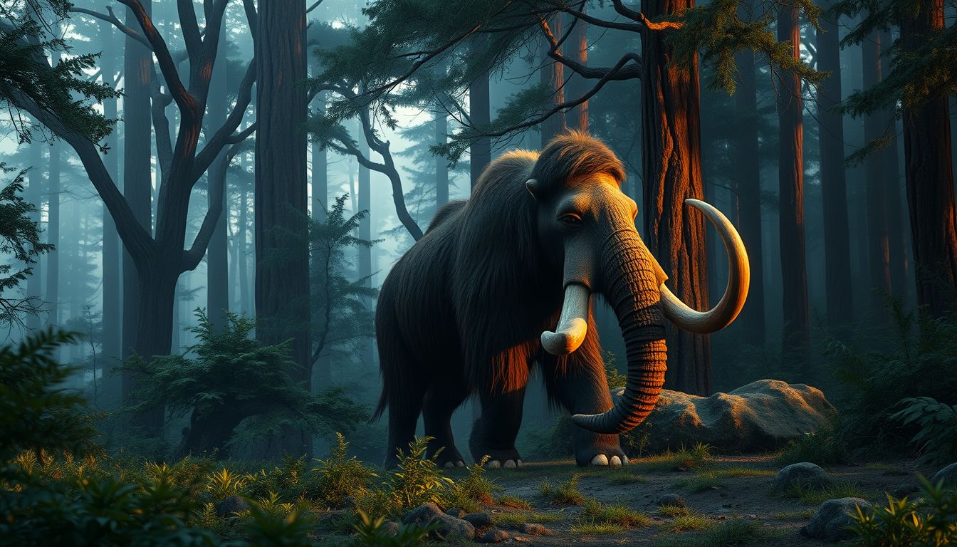 A mamut az erdőben az ösztönös erő szimbóluma.