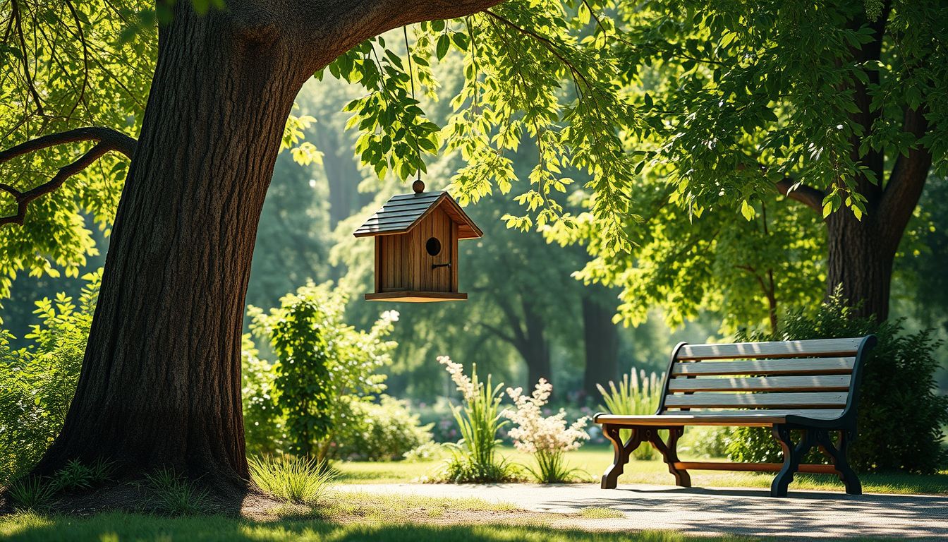 Az odú a parkban a belső béke szimbóluma.
