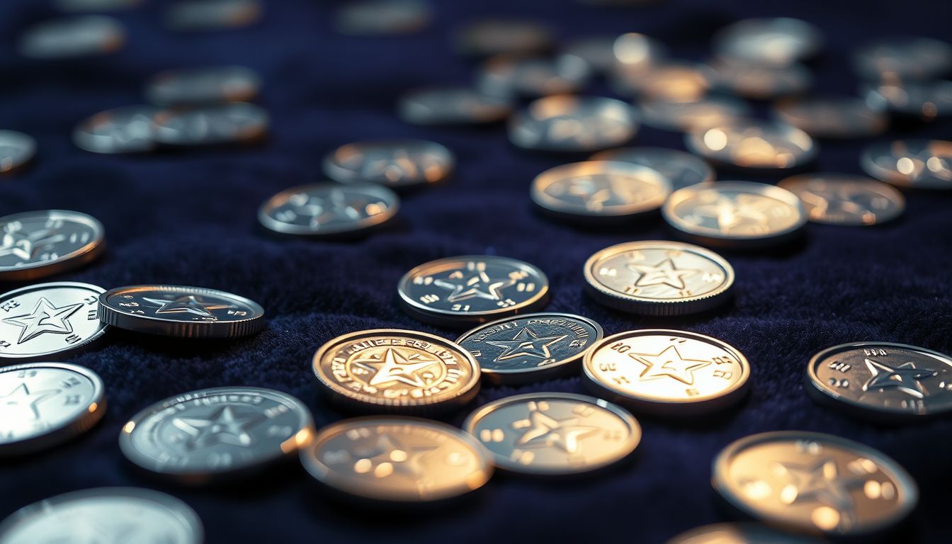 Platina érmék álomban gazdagságot és ritka lehetőségeket jelképeznek.