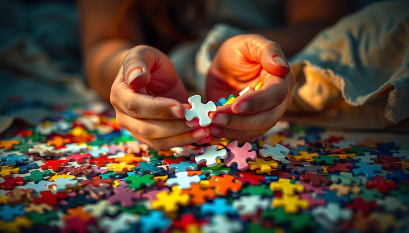 Az álombeli puzzle darabok keresése belső harmóniát jelez.