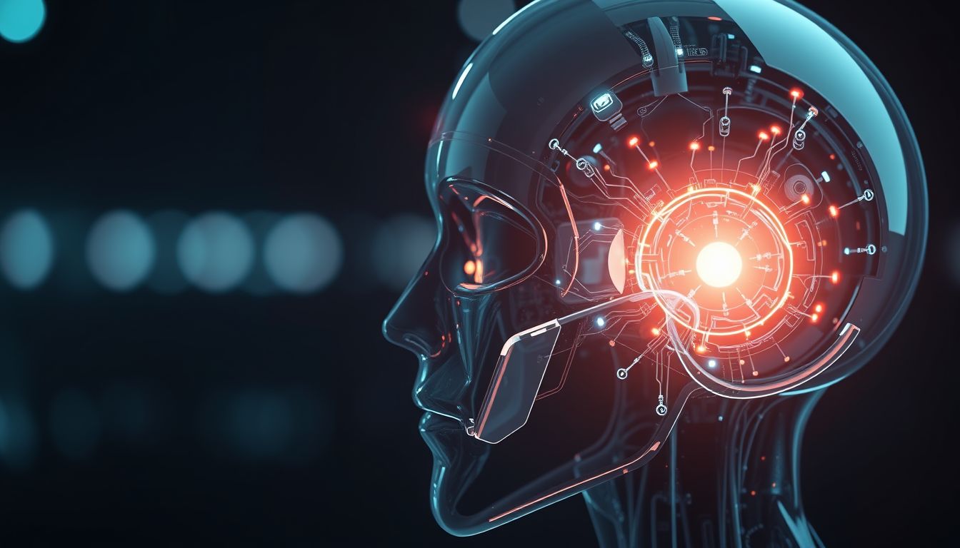 A robot agya álomban a gépi intelligencia fejlődését jelképezi.
