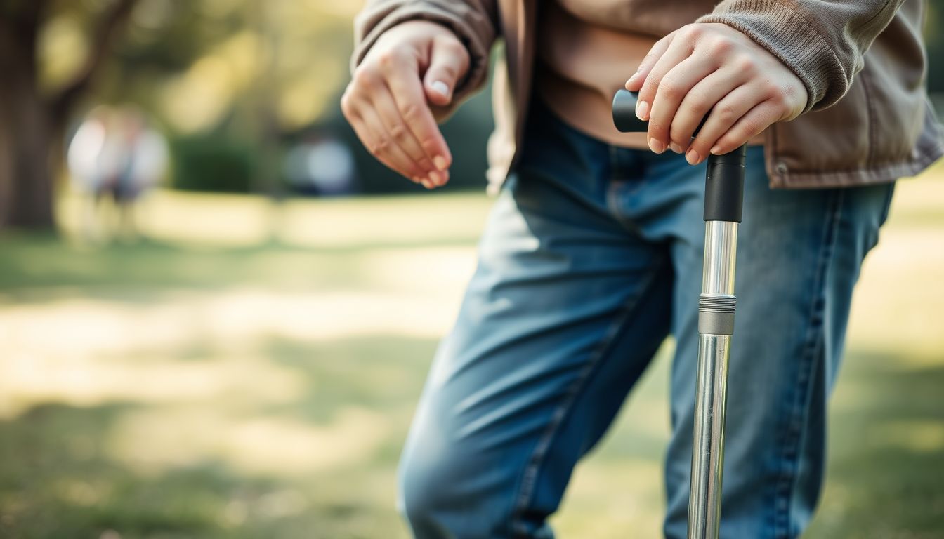 A sétabottal segítés álmokban támogatást és stabilitást szimbolizál.