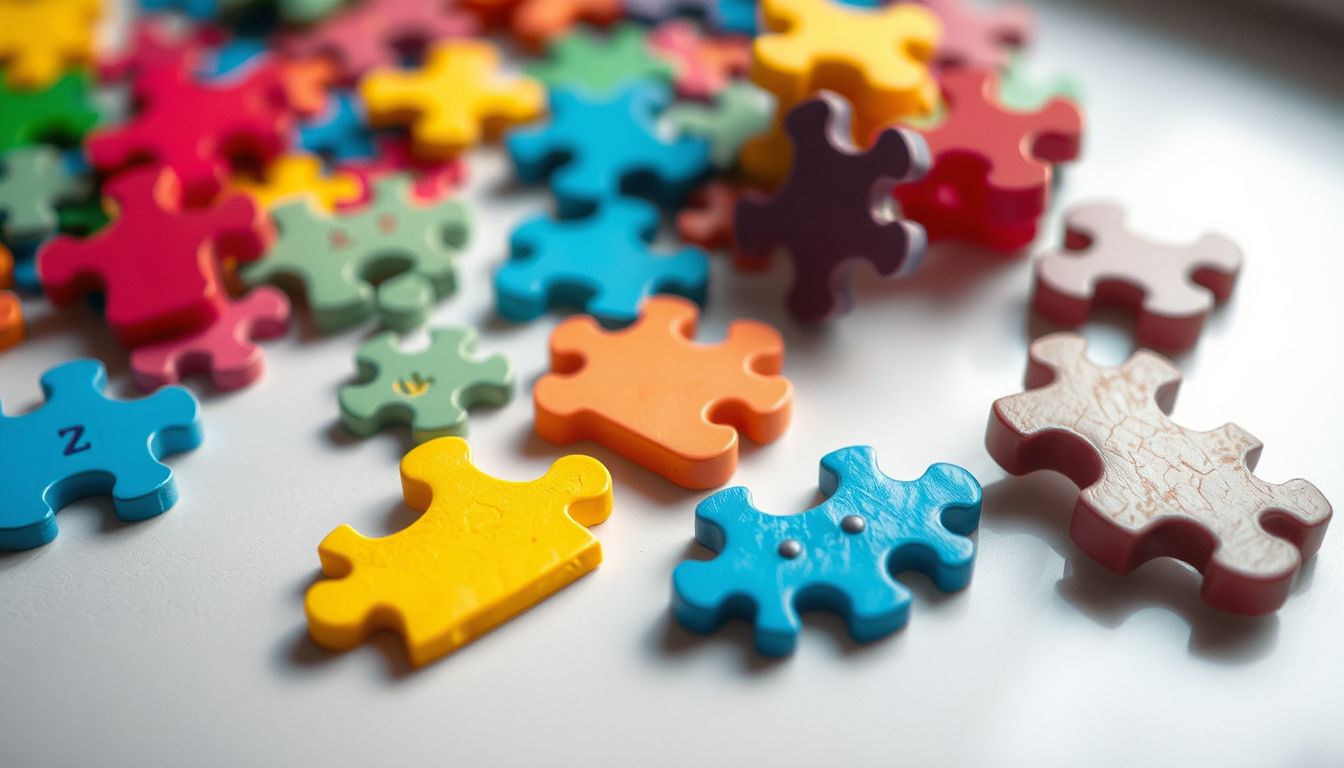 A színes puzzle álomban összetett problémák megoldását szimbolizálja.