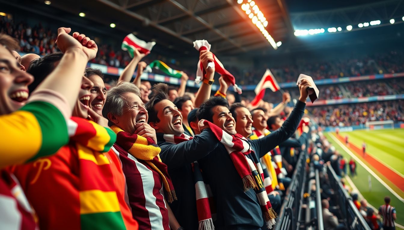 Szurkolók közötti álom a közösségi összetartozást jelzi.