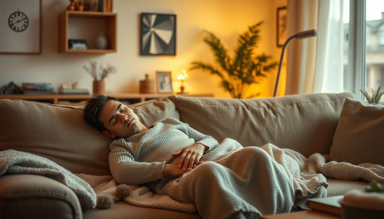 Az elalvó vendég nyugalmat és megbízhatóságot jelez az álomban.