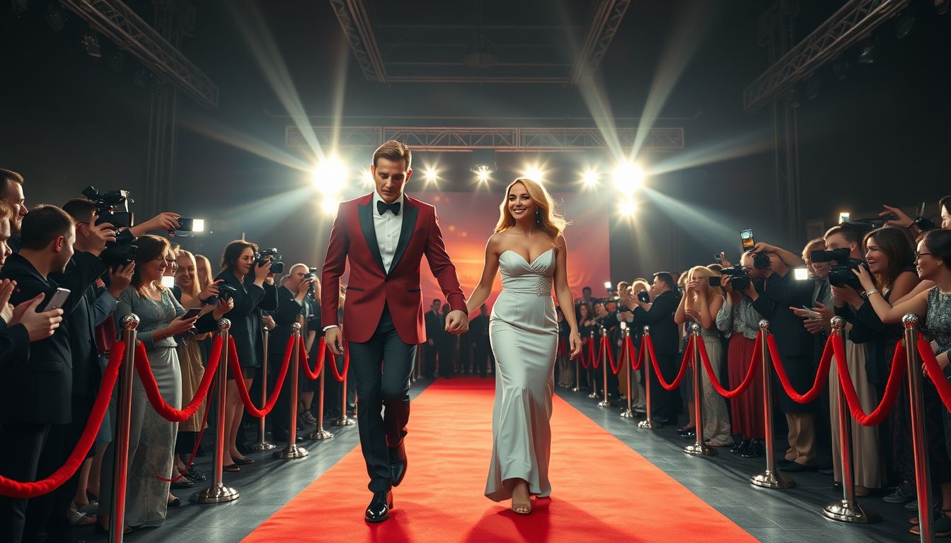 A vörös szőnyegen hajtás a siker és elismerés jelképe.