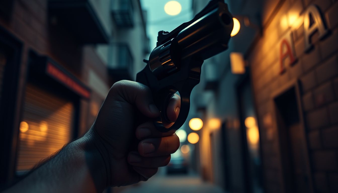 A revolverrel fenyegetés álomban a félelem és bizonytalanság jele.