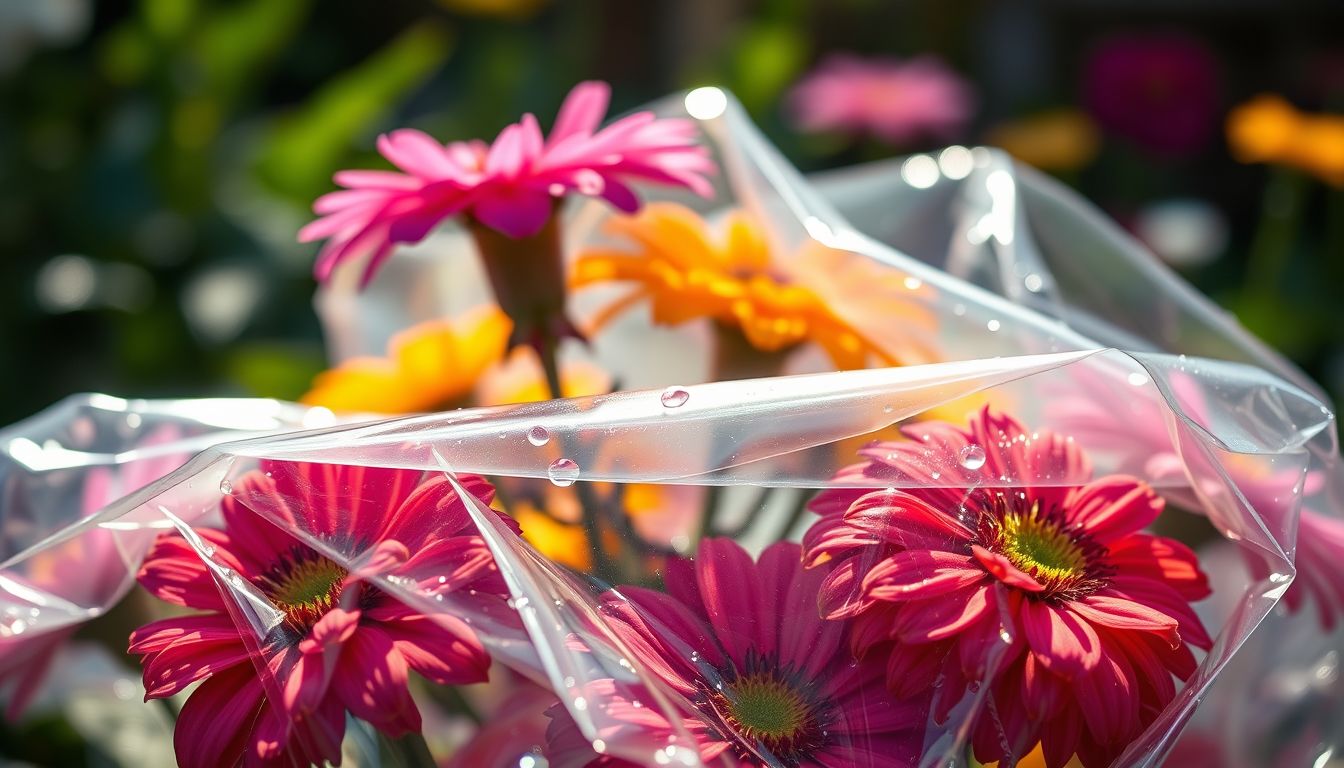 A fóliával védett virágok álma érzelmi védelemre utal.