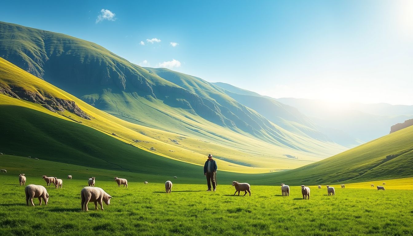 A 15. pásztor a völgyben a belső békét jelzi.