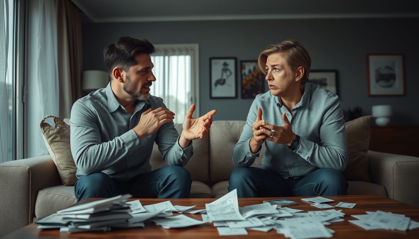 Az adósság miatti veszekedés a pénzügyi feszültséget jelzi.