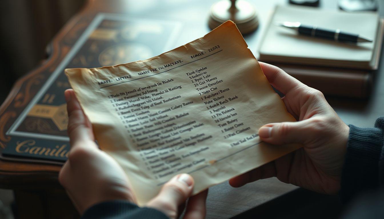 A névsor álomban titkos személyes információk felfedezését jelzi.