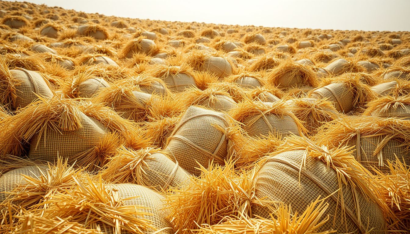 A szalmazsákok között elveszni a bizonytalanság és útkeresés jelképe.