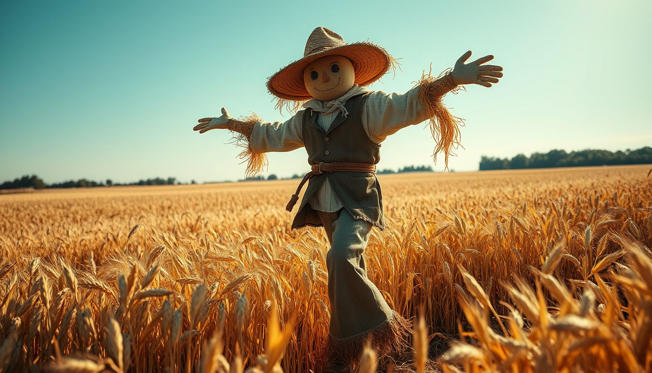 A táncoló madárijesztő az elfojtott szabadság vágyát jelzi.