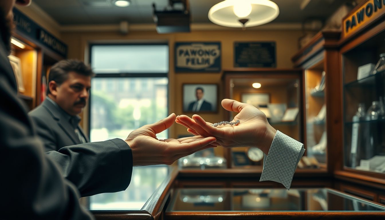 A hamis ékszer zálogba adása megtévesztésre és veszteségre utal.
