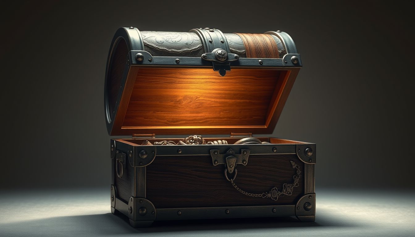 Az új, fényes kincsesláda bőség és váratlan szerencse jele.