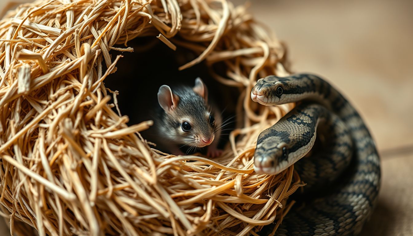 Az egér a szalmazsákban rejlő apró aggodalmak szimbóluma.