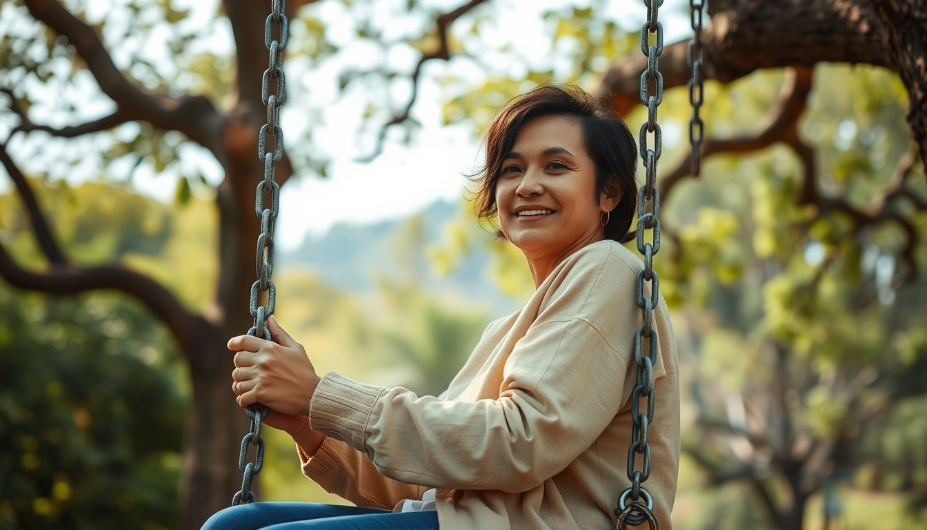 A lánccal hintázás szabadságvágyat és egyensúlykeresést szimbolizál.