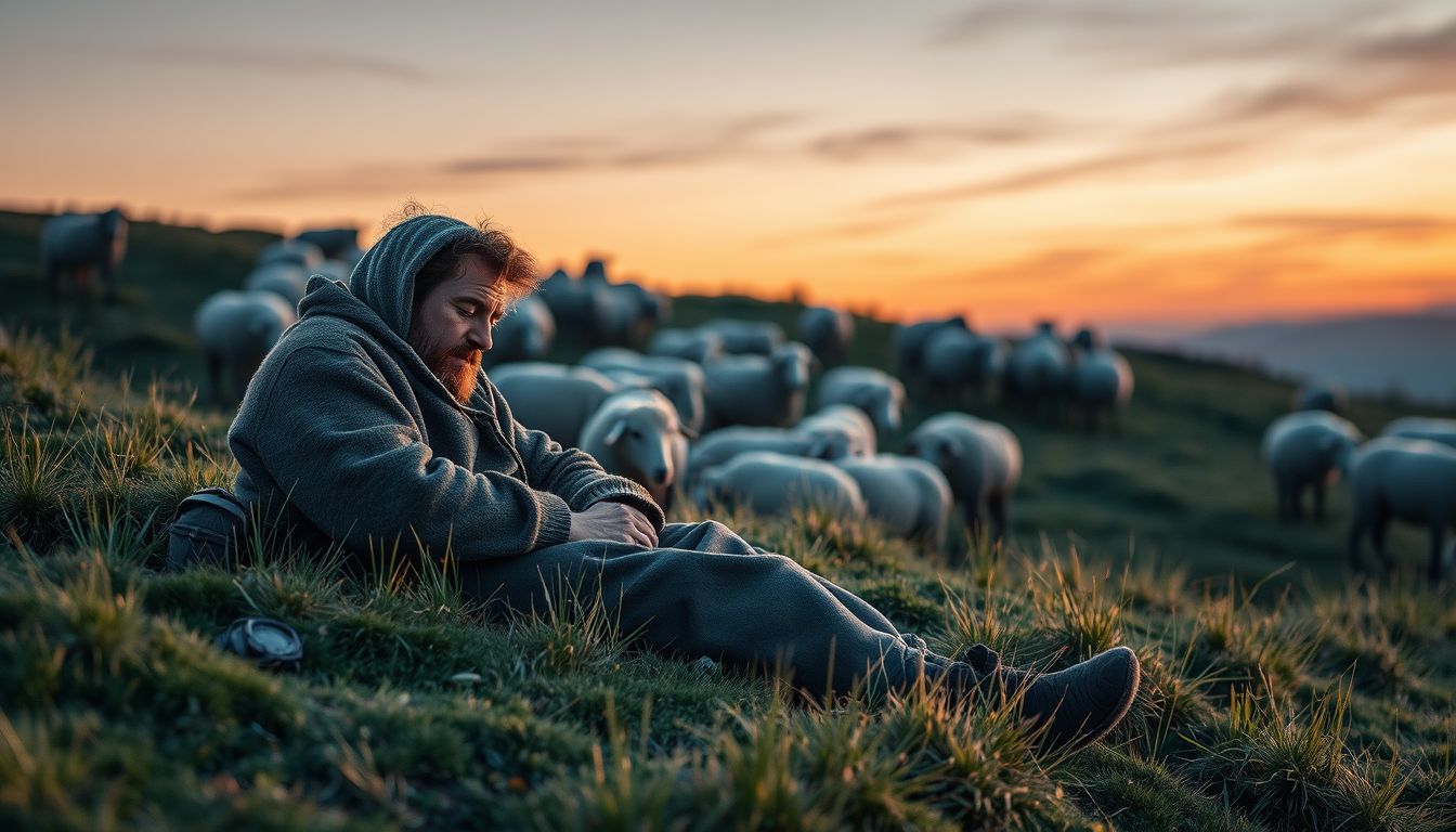 A 23. Pásztor, aki alszik, a lustaság figyelmeztető jele.