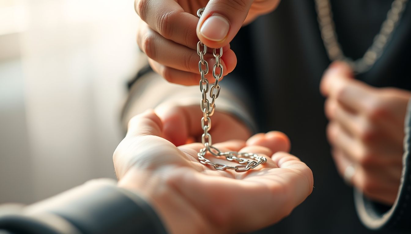 Álmodni lánc átadásáról a kötődést és támogatást jelképezi.