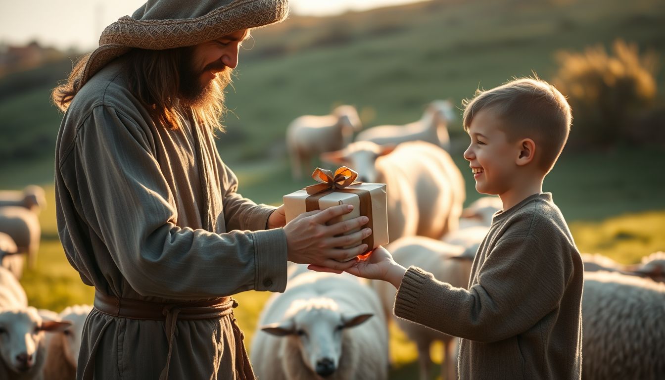 A 31. pásztor álma ajándékozásával a bőség jelképe.