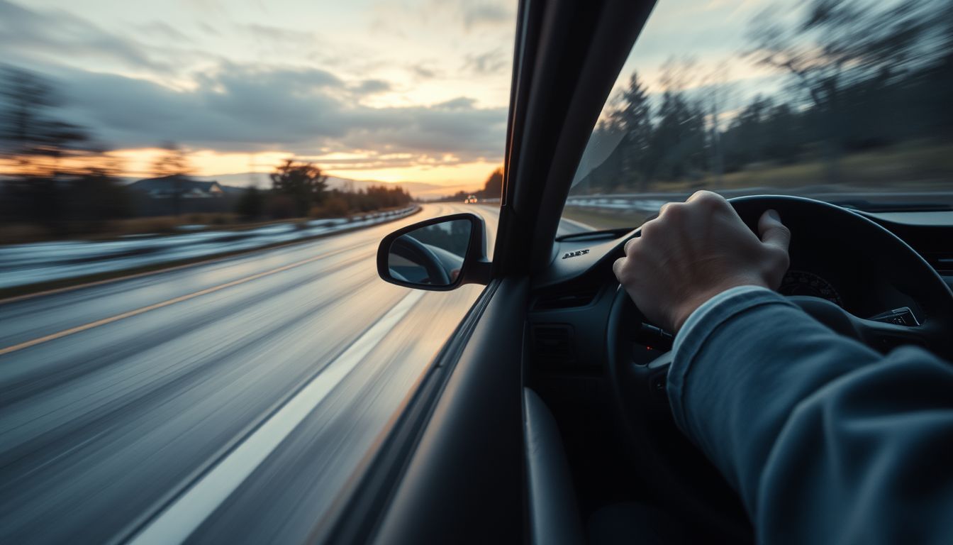 Az autó feletti irányítás elvesztése bizonytalan élethelyzetet jelez.