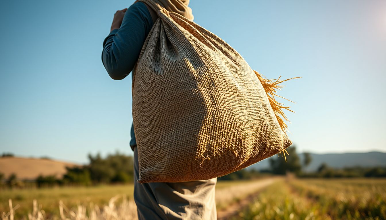 Az 5. Szalmazsák cipelése erőt és kitartást szimbolizál.