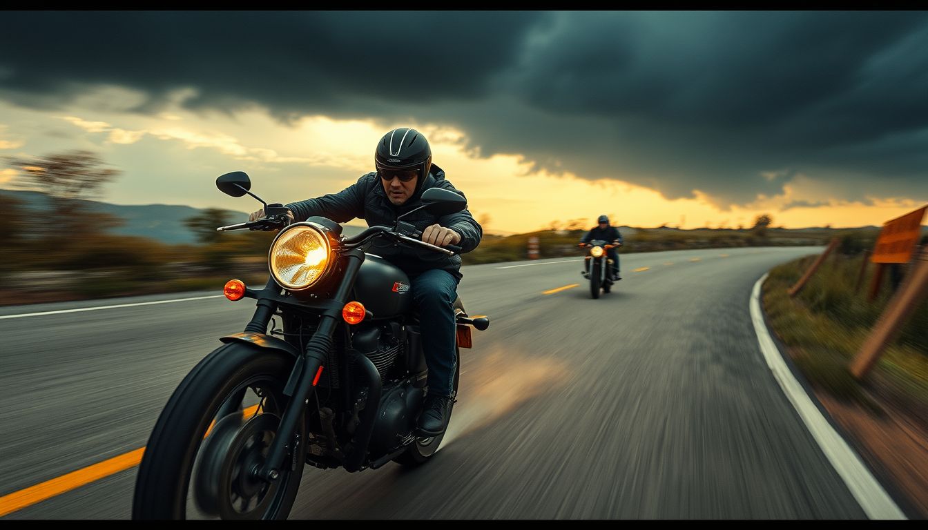 A motoros menekülés álomban a belső félelem jelképe.