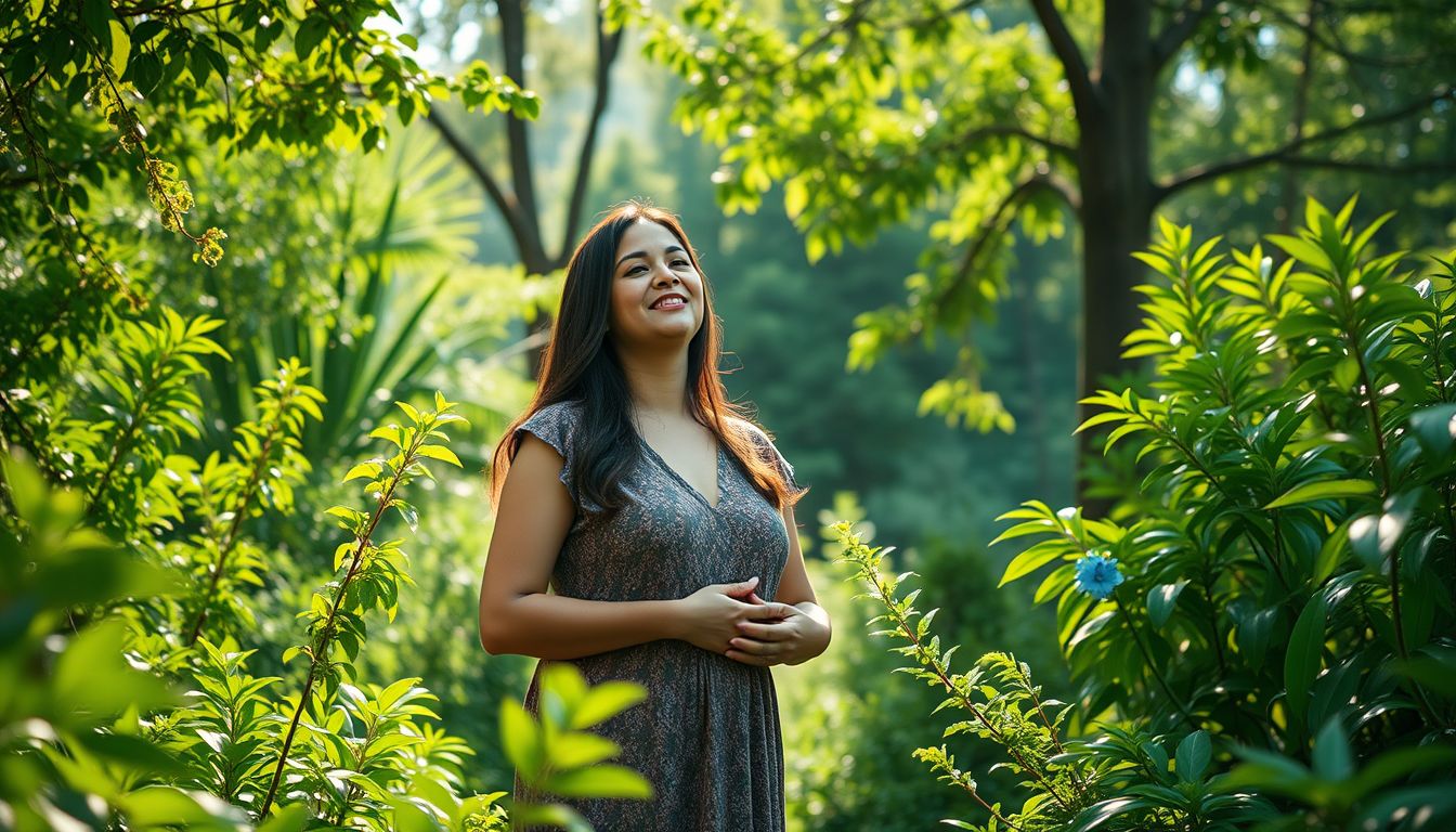 Az anya természetes környezetben az érzelmi harmóniát jelzi.