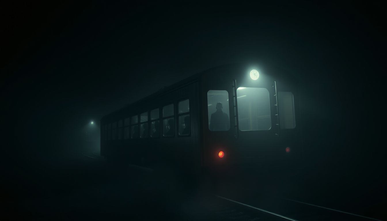 Az éjszakai vonatút az ismeretlentől való félelmet jelképezi.