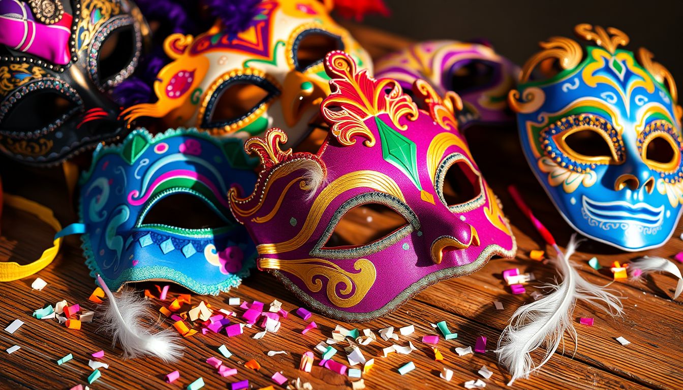 A farsangi álarcok mögött rejtett identitások és vágyak bújnak meg.