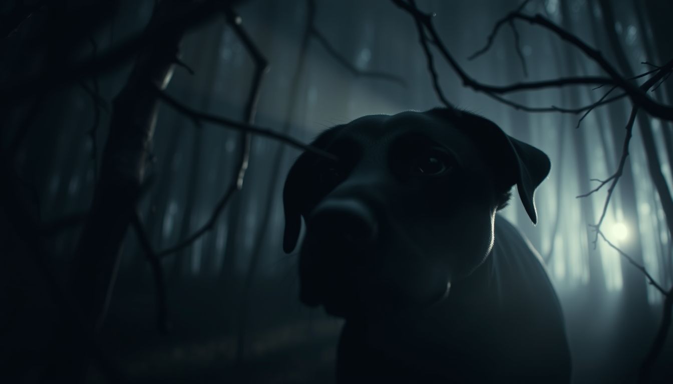 A fekete kutya az elfojtott félelmek és árnyék önkép szimbóluma.