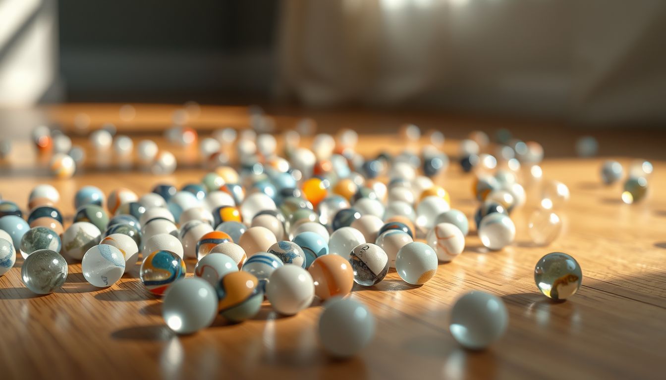 A padlón guruló golyók az élet kiszámíthatatlan fordulatait jelzik.