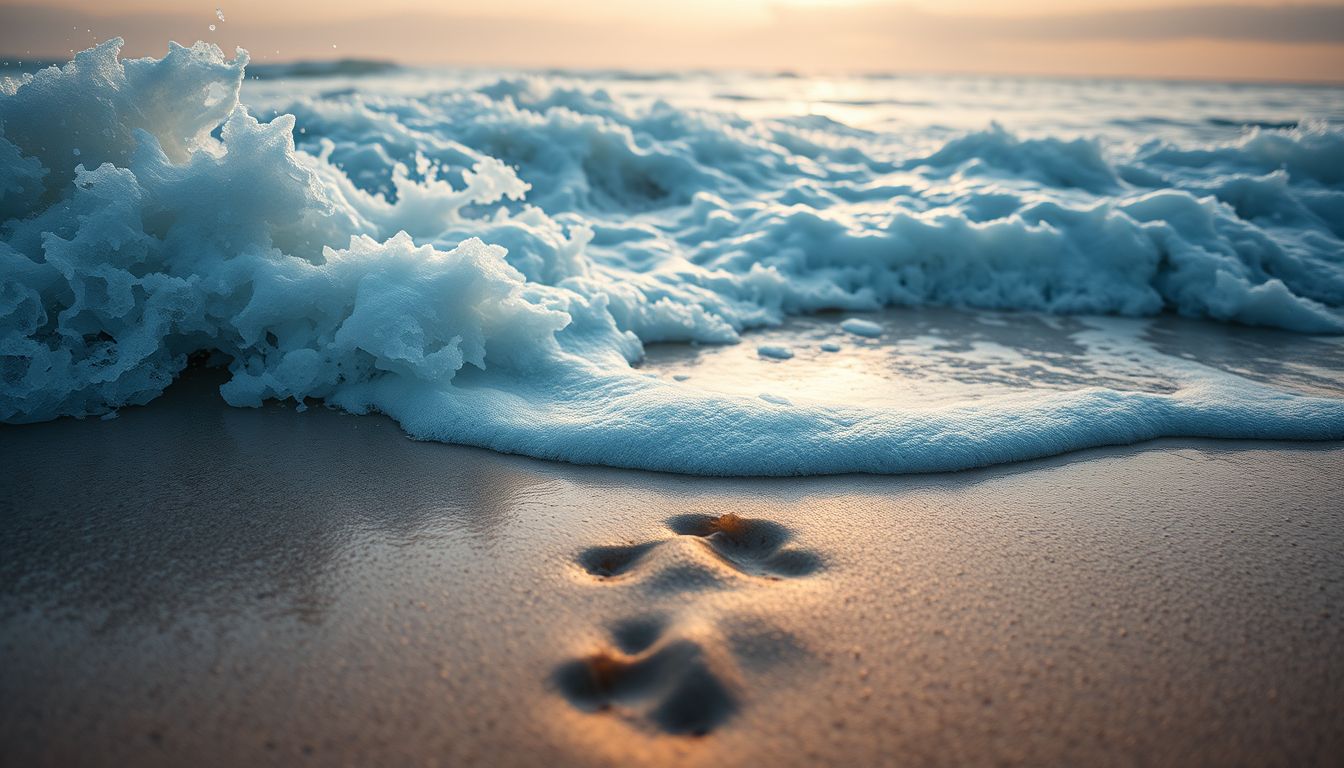 A hullámok elmosása az elmúlást és megtisztulást szimbolizálja.