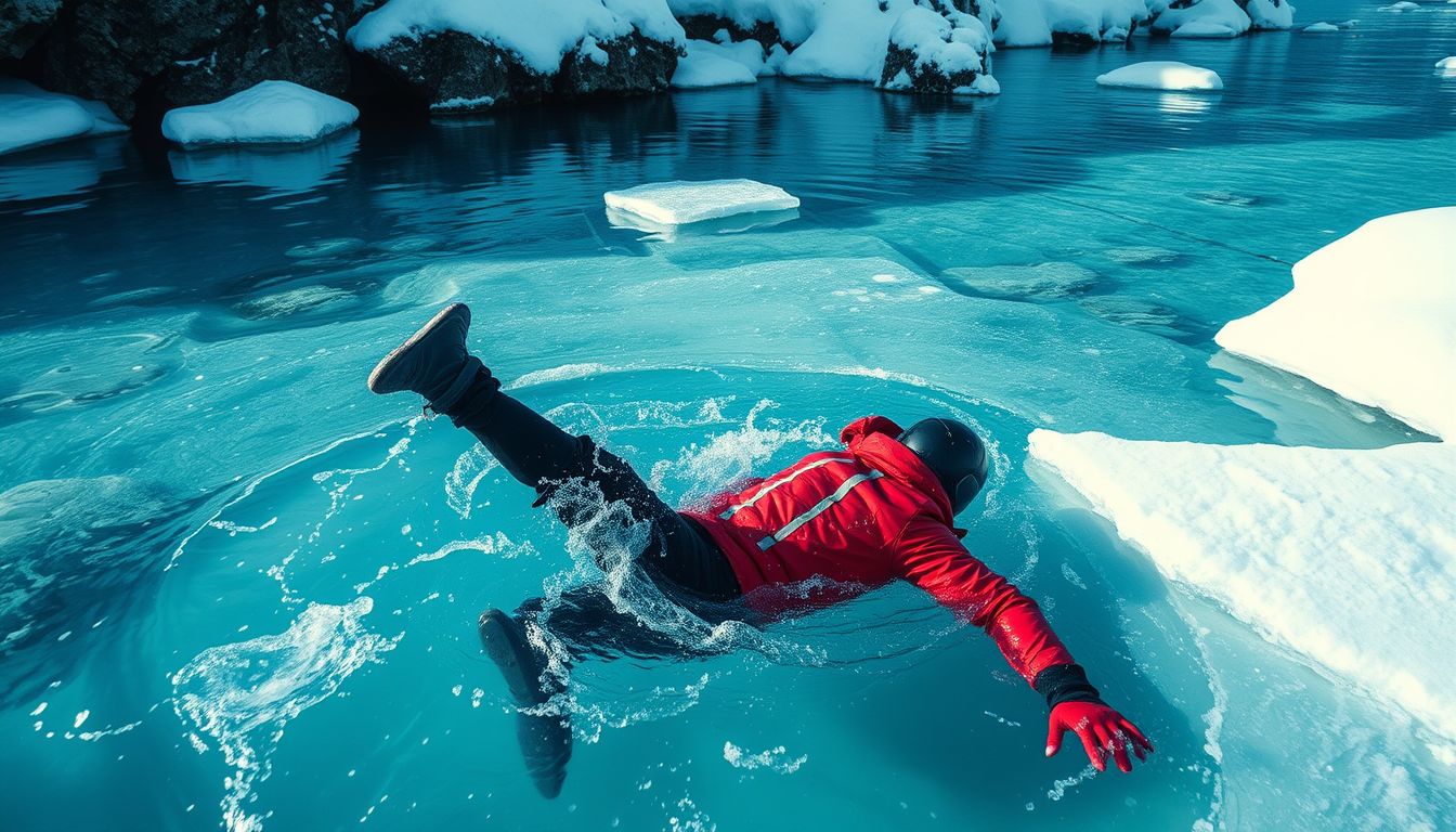 Jeges vízbe esés az érzelmi kihívásokkal való szembenézést jelzi.