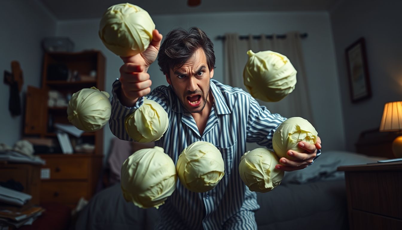 A káposzta dobálása álomban belső feszültséget jelképez.