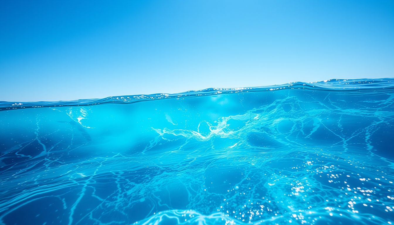 A kristálytiszta kék hullámok a lelki tisztaság jelei.