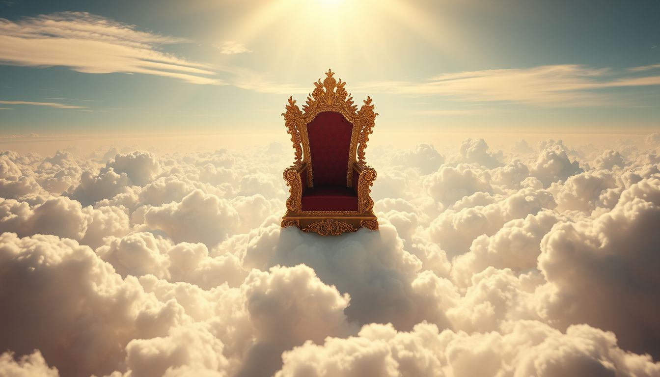 A trón a felhőkben álomban a magasabb célokat jelképezi.