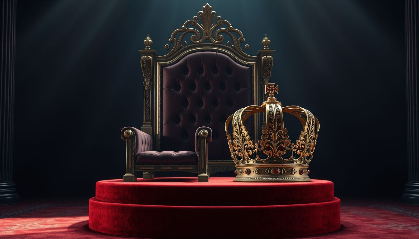 A trón és korona álomban a teljes hatalom szimbóluma.