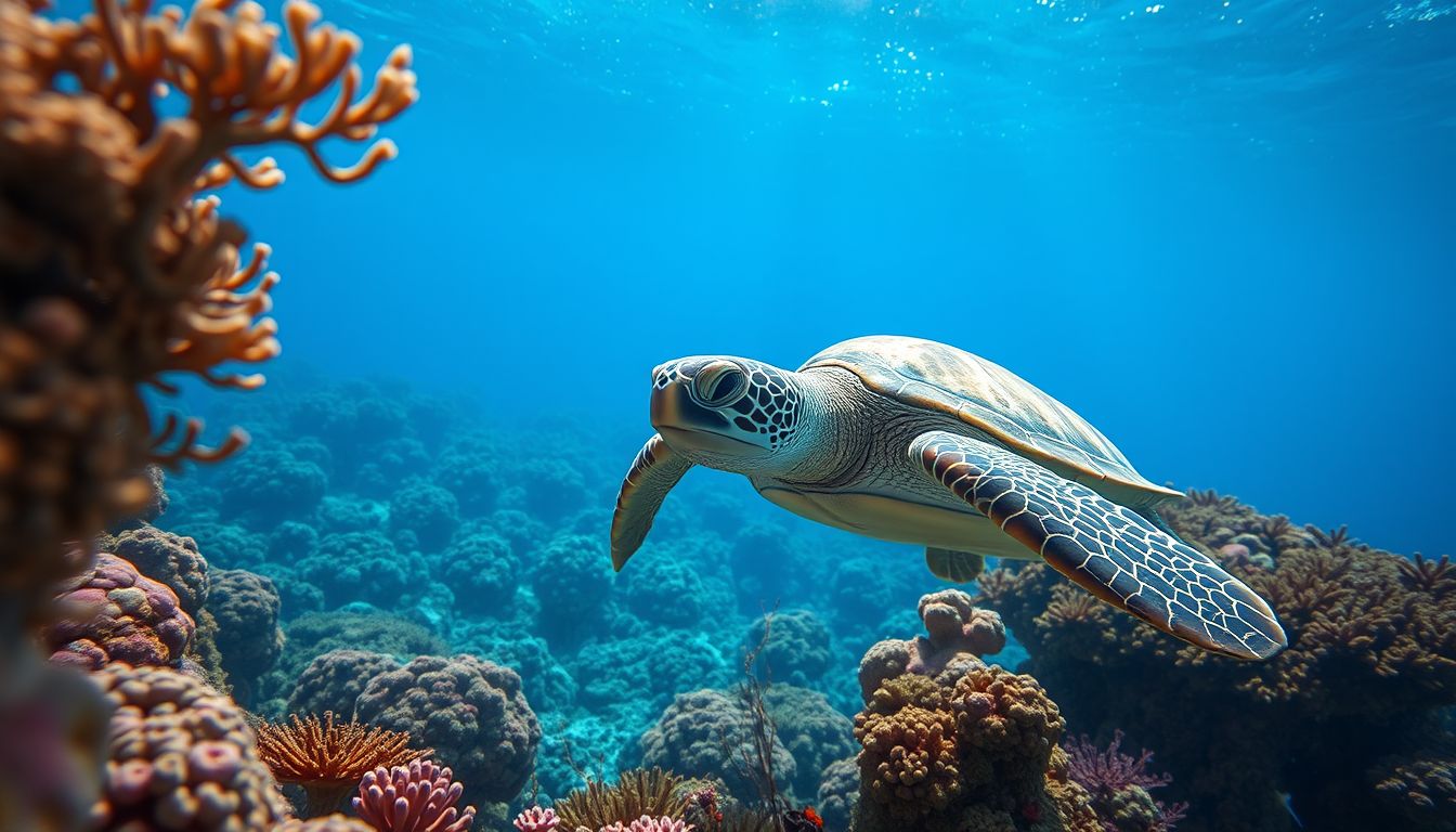 A tengeri teknős a tenger bölcsességét és hosszú életet jelképezi.
