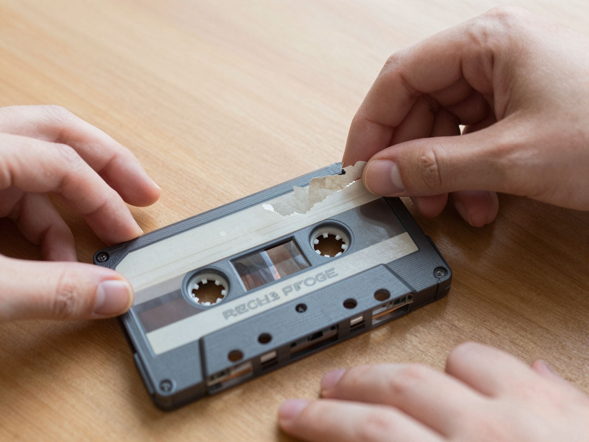 Az elszakadt magnószalag az elmúló emlékek szimbolikája, mely a múlt elfeledett titkait idézi fel.