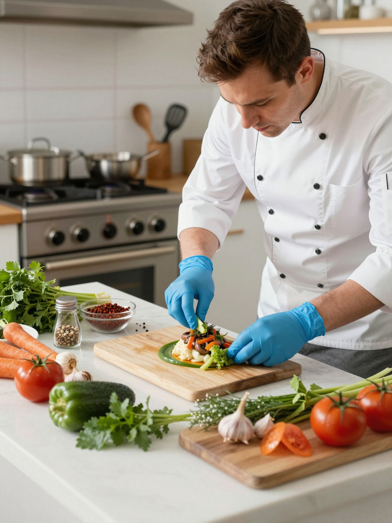 Az álomban gumikesztyűben főzni a kreativitás és bátorság szimbóluma, mely új ízek felfedezésére hív.