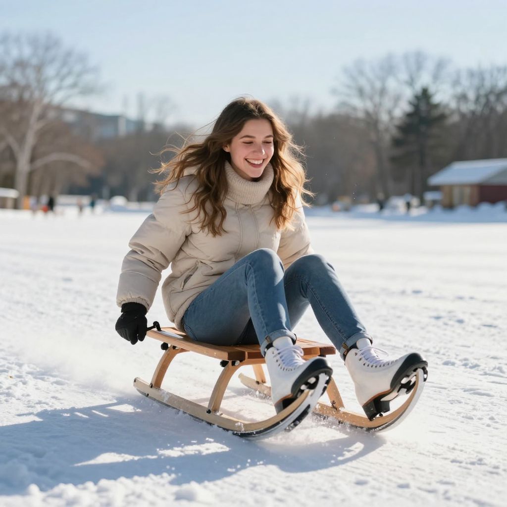 A váltás szánkón vagy korcsolyán álomban a lélek könnyedségét és a belső szabadság táncát szimbolizálja.
