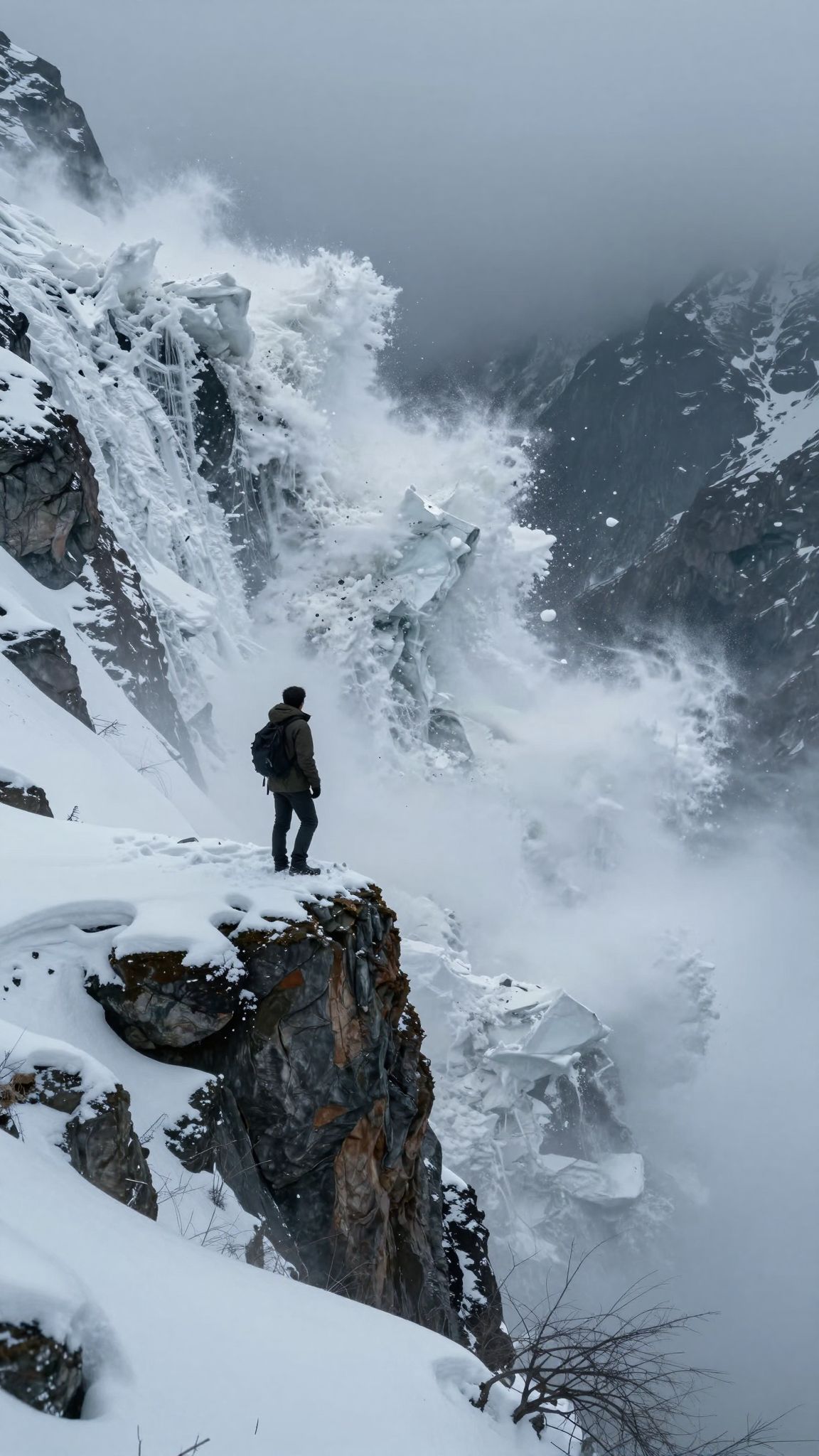 A lavina álma mély belső küzdelmet jelez, melyben a függőség jégbe zárt csapdájából szabadulni vágyik a lélek.