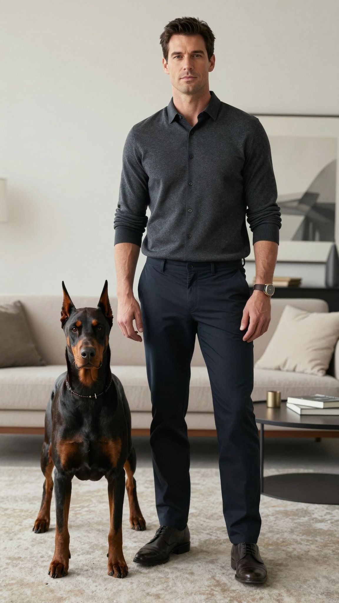 A Dobermann vörös színe az álomban az erő és szenvedély lángját idézi, mely belső átalakulást hozhat.