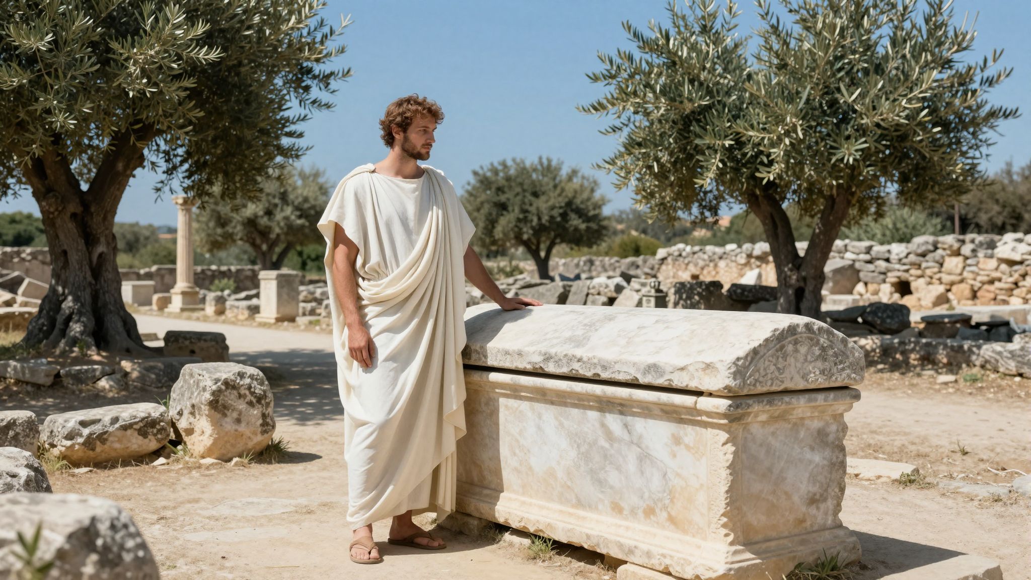 Az antik sír mélyén rejtett múlt titkai élnek, s az álomban feltárul a lélek örök titka.