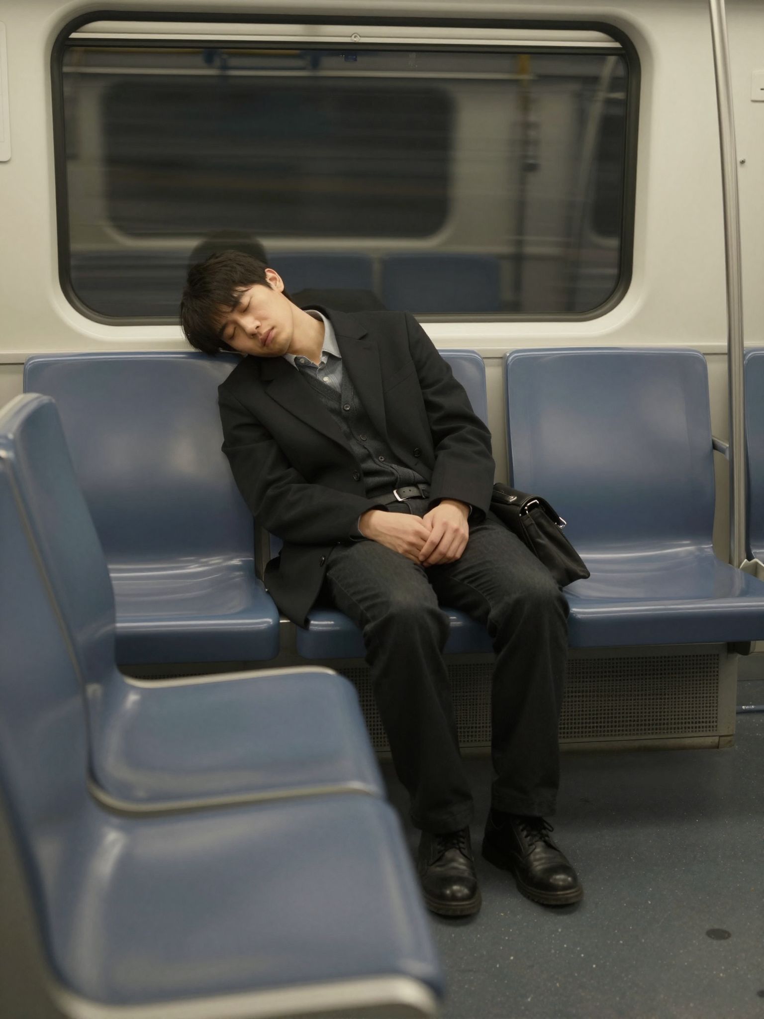 A metróban való alvás álomban az idő mély titkaiba merülve jelzi a tudattalan mélységeinek felfedezését.