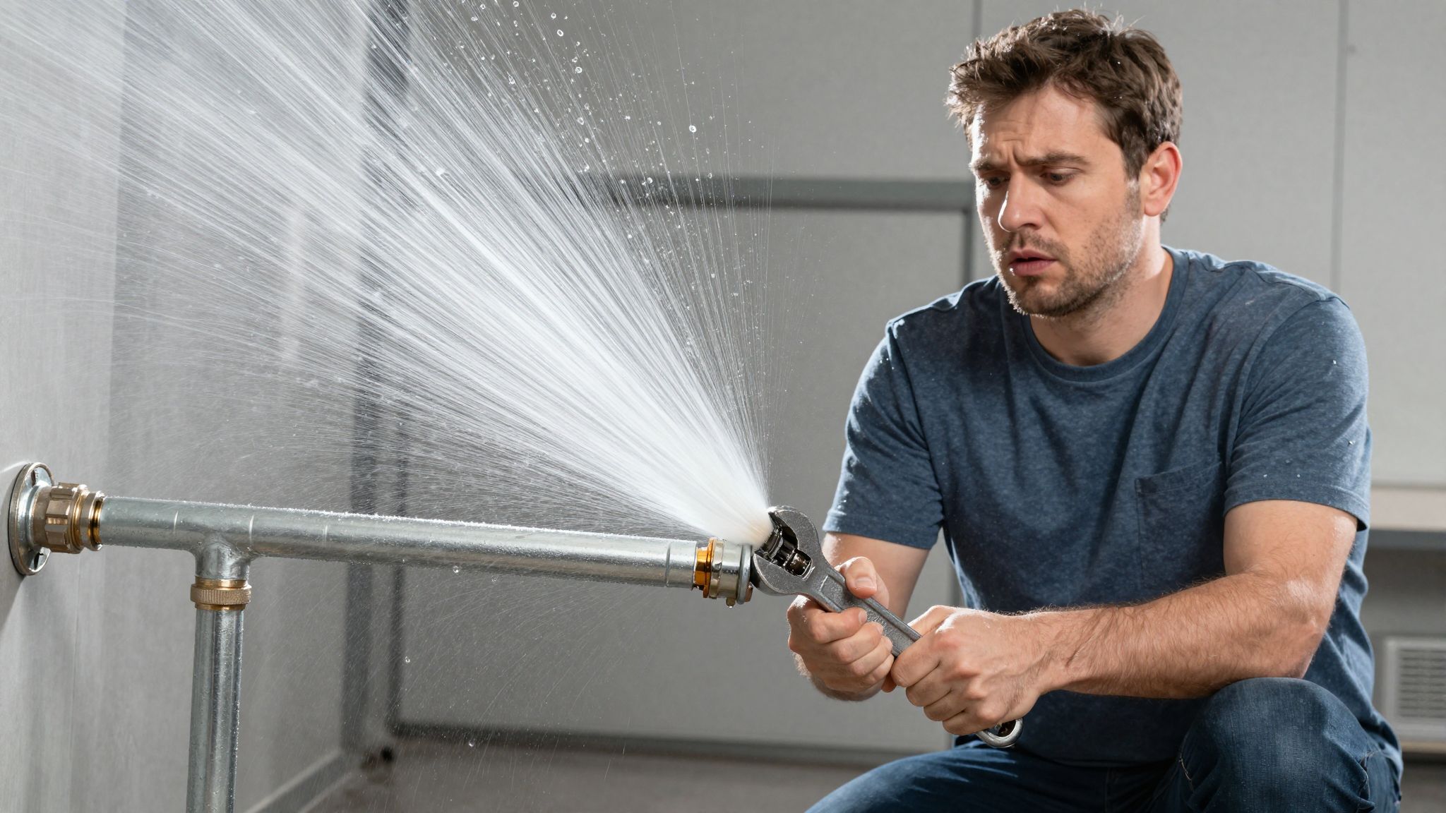 A vízvezetékrobbanás álomban váratlan érzelmi kitörést jelez, mely felszínre hozza elfojtott vágyainkat.