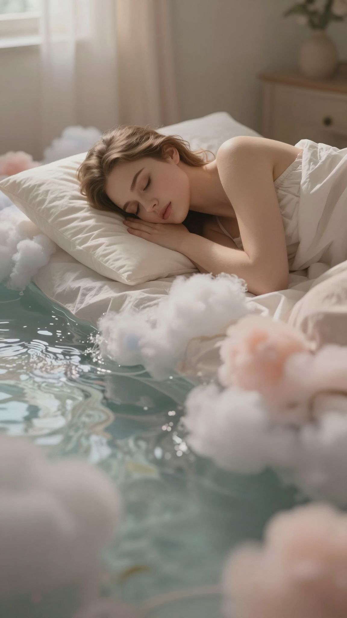 A rugók körülölelő ereje álmainkban a rejtett érzelmek és vágyak szökésben lévő hullámait szimbolizálja.